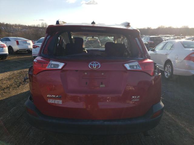 JTMRFREV6ED050335 - 2014 TOYOTA RAV4 XLE RED photo 6