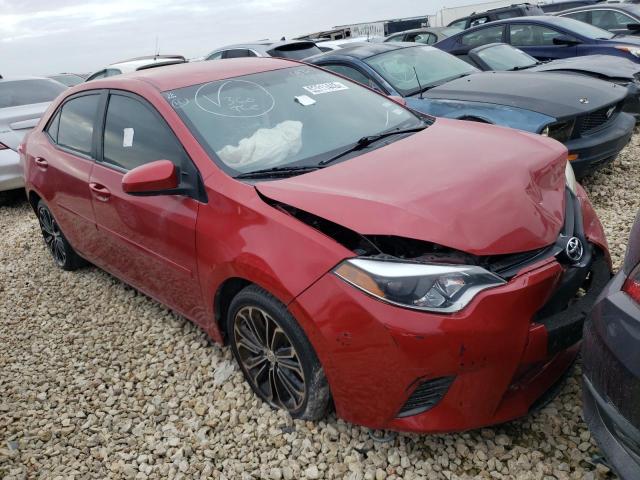 2T1BURHE0GC482311 - 2016 TOYOTA COROLLA L RED photo 4