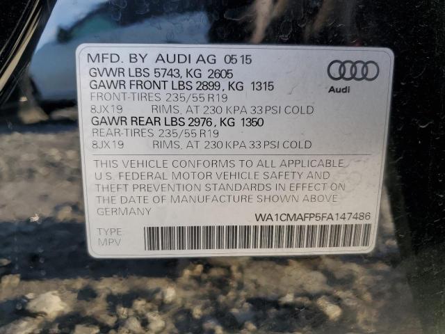 WA1CMAFP5FA147486 - 2015 AUDI Q5 TDI PREMIUM PLUS BLACK photo 13