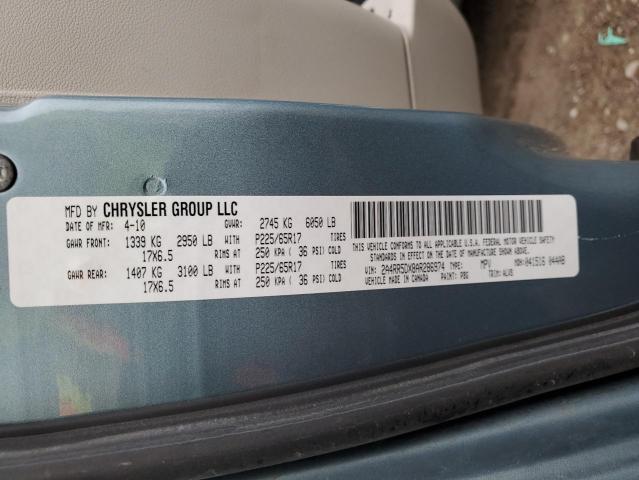 2A4RR5DX8AR286974 - 2010 CHRYSLER TOWN & COU TOURING BLUE photo 13