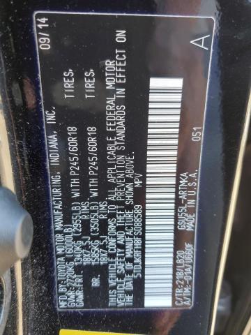 5TDJKRFH8FS088589 - 2015 TOYOTA HIGHLANDER XLE 黑色 照片 13