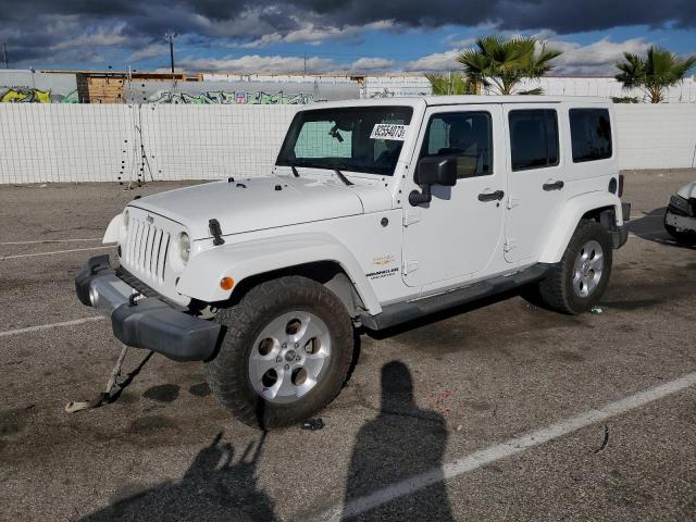 1C4BJWEG3FL617706 - 2015 JEEP WRANGLER SAHARA WHITE photo 1