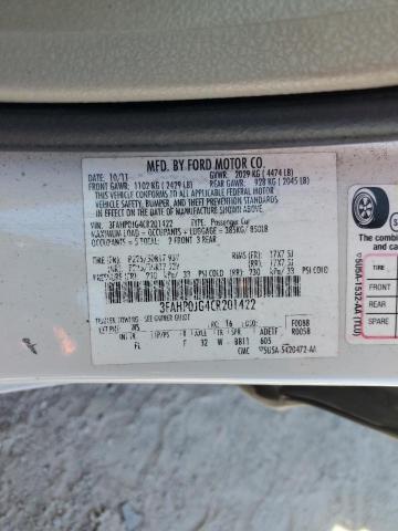 3FAHP0JG4CR201422 - 2012 FORD FUSION SEL 白色 照片 12