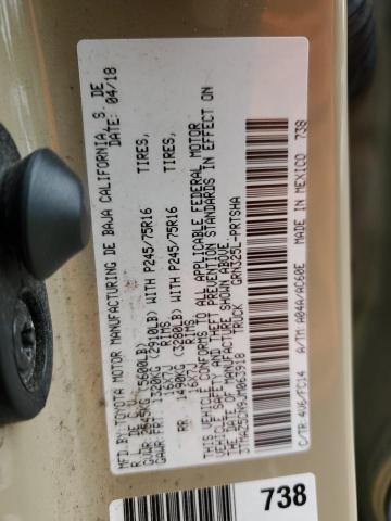 3TMAZ5CN9JM063918 - 2018 TOYOTA TACOMA DOUBLE CAB TAN photo 13