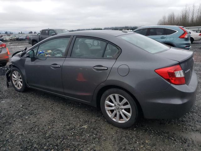 2HGFB2F96CH556417 - 2012 HONDA CIVIC EXL ნაცრისფერი ფოტო 2