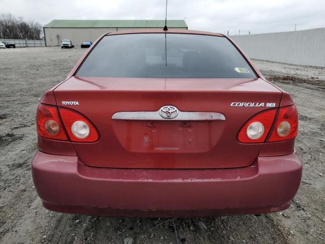 JTDBR32E560090117 - 2006 TOYOTA COROLLA CE RED photo 6