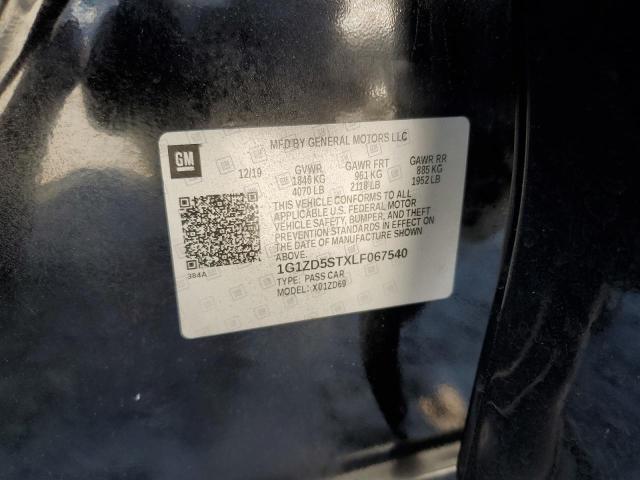 1G1ZD5STXLF067540 - 2020 CHEVROLET MALIBU LT BLACK photo 12