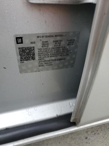 1G1ZD5ST0JF238602 - 2018 CHEVROLET MALIBU LT 银色 照片 12