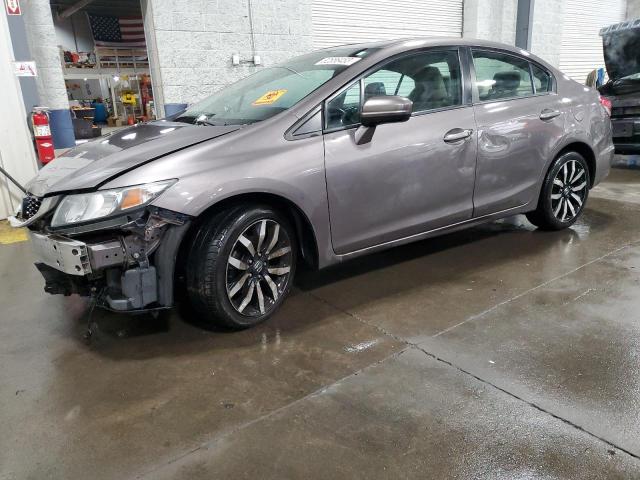 19XFB2F94FE101337 - 2015 HONDA CIVIC EXL GRAY photo 1