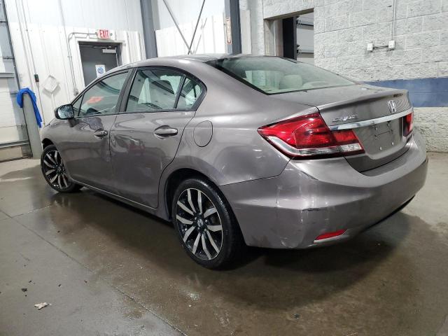 19XFB2F94FE101337 - 2015 HONDA CIVIC EXL GRAY photo 2