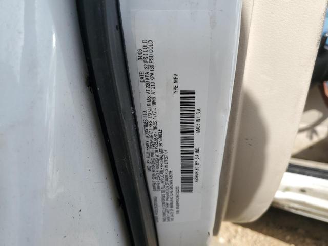 4S4BP61C967355261 - 2006 SUBARU LEGACY OUTBACK 2.5I WHITE photo 12