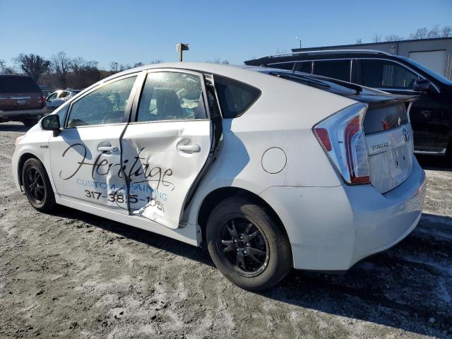 JTDKN3DUXE0365060 - 2014 TOYOTA PRIUS WHITE photo 2