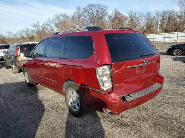 KNDMG4C36A6328824 - 2010 KIA SEDONA LX RED photo 2