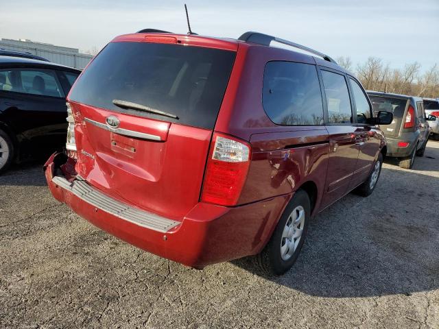 KNDMG4C36A6328824 - 2010 KIA SEDONA LX RED photo 3