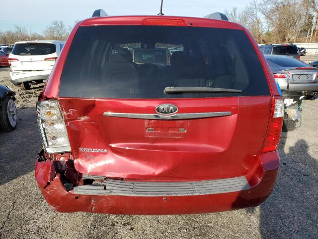 KNDMG4C36A6328824 - 2010 KIA SEDONA LX RED photo 6