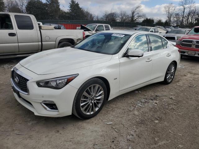 JN1EV7AP7JM350766 - 2018 INFINITI Q50 LUXE WHITE photo 1