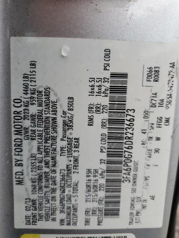 3FA6P0G76DR236673 - 2013 FORD FUSION S SILVER photo 12