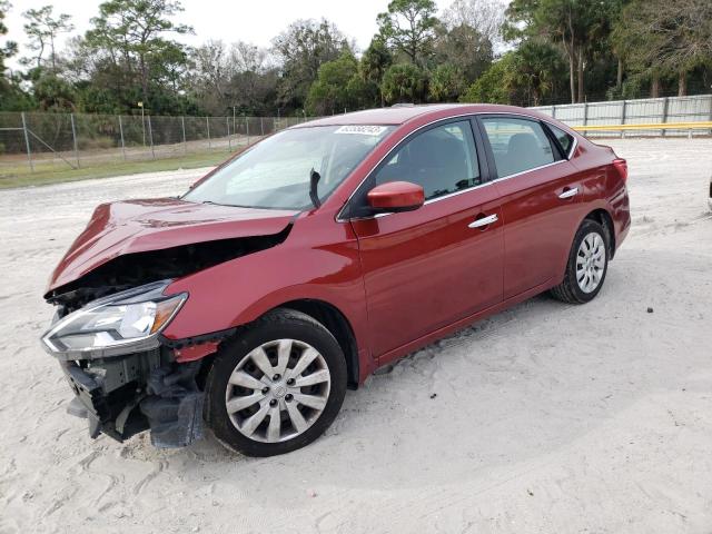 3N1AB7AP2HY274968 - 2017 NISSAN SENTRA S RED photo 1