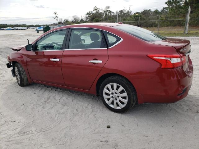 3N1AB7AP2HY274968 - 2017 NISSAN SENTRA S RED photo 2