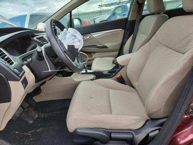 19XFB2F81FE044635 - 2015 HONDA CIVIC EX BURGUNDY photo 7