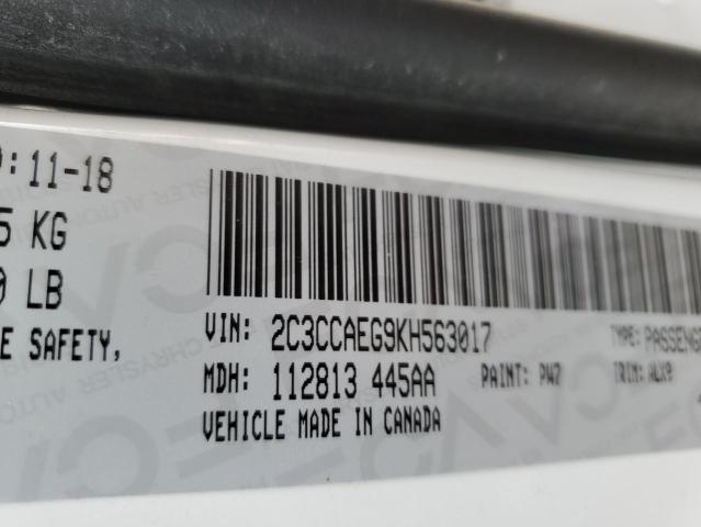 2C3CCAEG9KH563017 - 2019 CHRYSLER 300 LIMITED WHITE photo 12