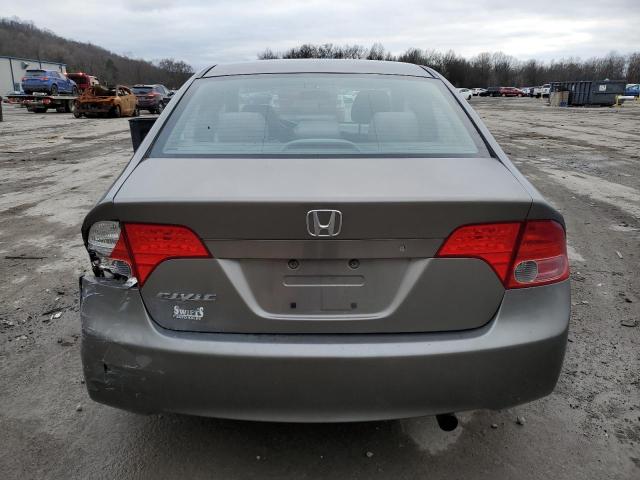 2HGFA16528H327394 - 2008 HONDA CIVIC LX GRAY photo 6