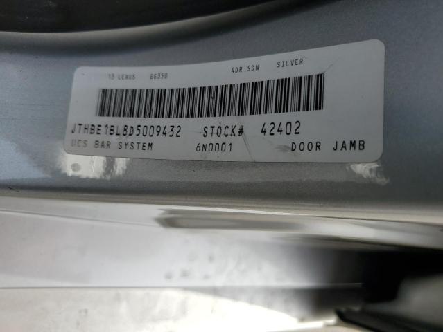 JTHBE1BL8D5009432 - 2013 LEXUS GS 350 SILVER photo 12