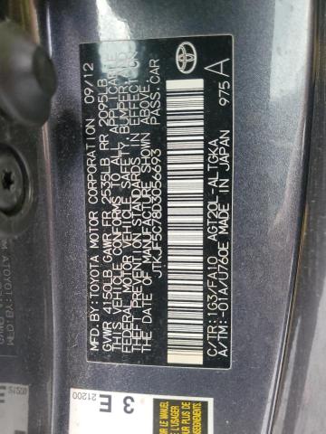 JTKJF5C78D3056693 - 2013 TOYOTA SCION TC 黑色 照片 12