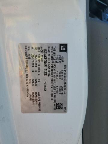 1GCWGFCB4E1141208 - 2014 CHEVROLET EXPRESS G2 WHITE photo 14