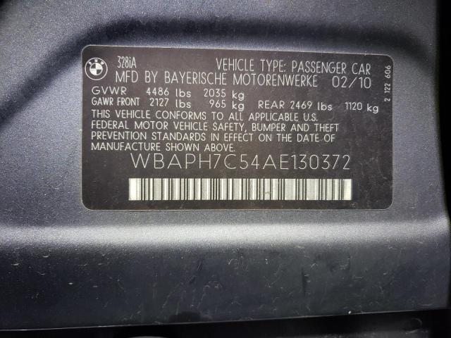 WBAPH7C54AE130372 - 2010 BMW 328 I GRAY photo 12