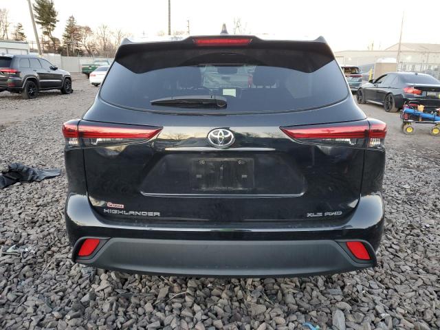 5TDGZRBH9MS535990 - 2021 TOYOTA HIGHLANDER XLE BLACK photo 6