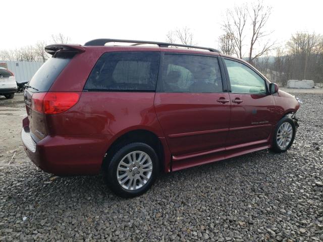 5TDYK4CC3AS325458 - 2010 TOYOTA SIENNA XLE MAROON photo 3