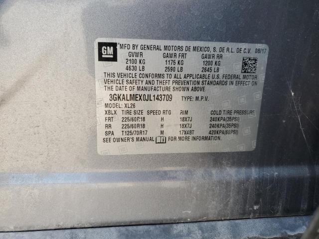 3GKALMEX0JL143709 - 2018 GMC TERRAIN SLE Gris foto 13