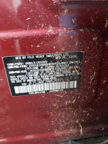 JF2SJABC2HH525773 - 2017 SUBARU FORESTER 2.5I RED photo 14