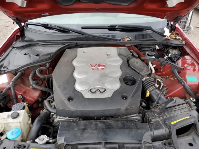 JNKCV54EX5M423832 - 2005 INFINITI G35 RED photo 11