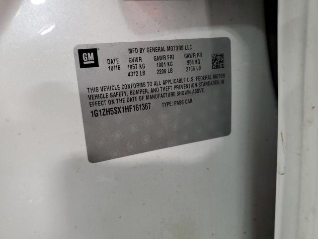 1G1ZH5SX1HF161367 - 2017 CHEVROLET MALIBU PREMIER WHITE photo 12