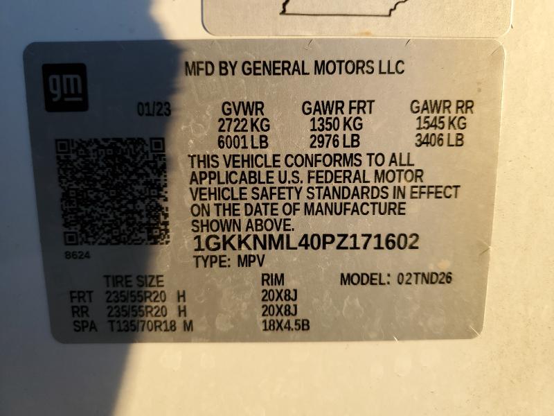 1GKKNML40PZ171602 - 2023 GMC ACADIA SLT Ağ foto 14