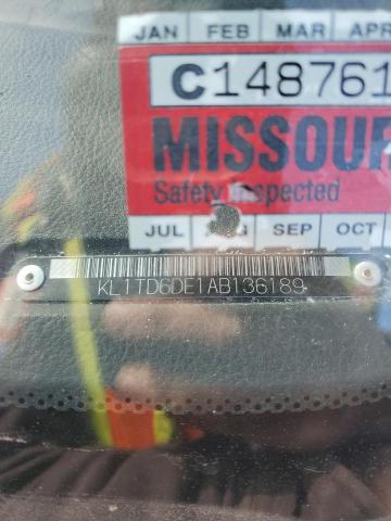 KL1TD6DE1AB136189 - 2010 CHEVROLET AVEO LS 银色 照片 12