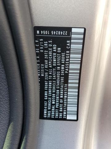 3VW917AU9FM097670 - 2015 VOLKSWAGEN GOLF SILVER photo 13