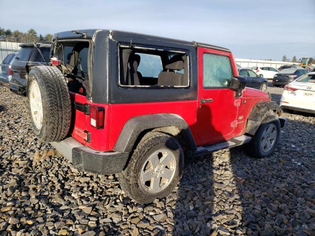 1J4AA5D18BL636064 - 2011 JEEP WRANGLER SAHARA RED photo 3