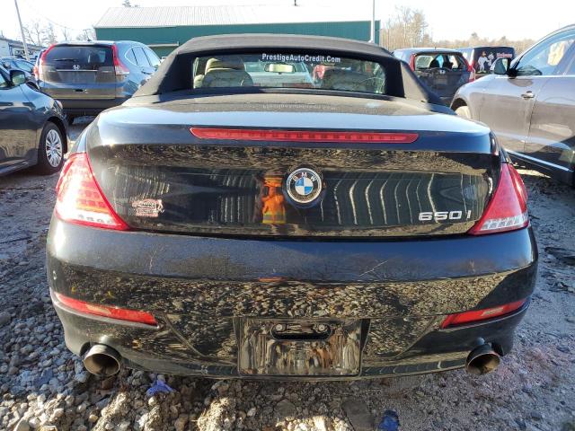 WBAEB53538CX61410 - 2008 BMW 650 I BLACK photo 6