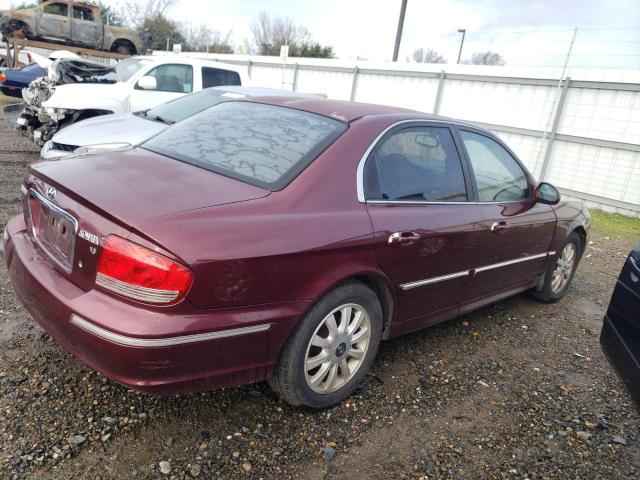 KMHWF35H94A987072 - 2004 HYUNDAI SONATA GLS RED photo 3