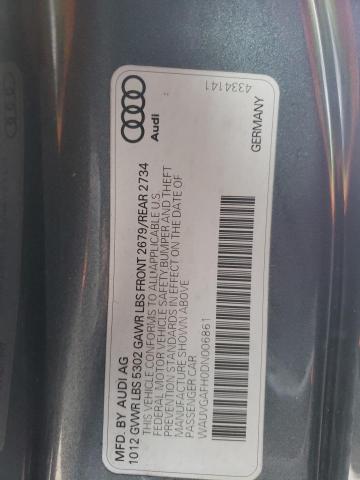 WAUVGAFH0DN006861 - 2013 AUDI S5 PRESTIGE GRAY photo 12