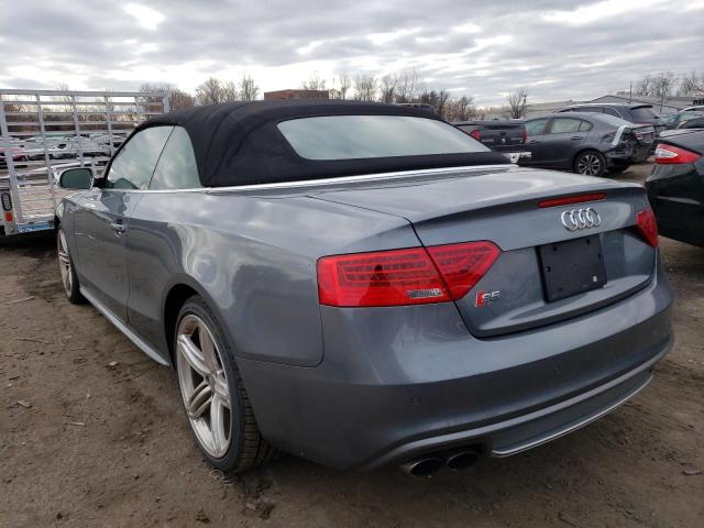 WAUVGAFH0DN006861 - 2013 AUDI S5 PRESTIGE GRAY photo 2