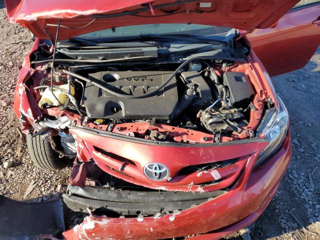 2T1BU4EEXBC704112 - 2011 TOYOTA COROLLA BASE RED photo 11