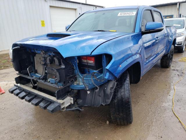 5TFDZ5BN3GX007703 - 2016 TOYOTA TACOMA DOUBLE CAB BLUE photo 1