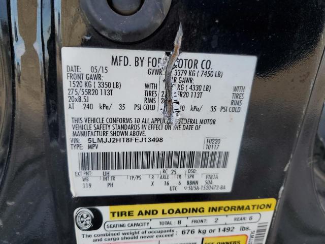 5LMJJ2HT8FEJ13498 - 2015 LINCOLN NAVIGATOR შავი ფოტო 12