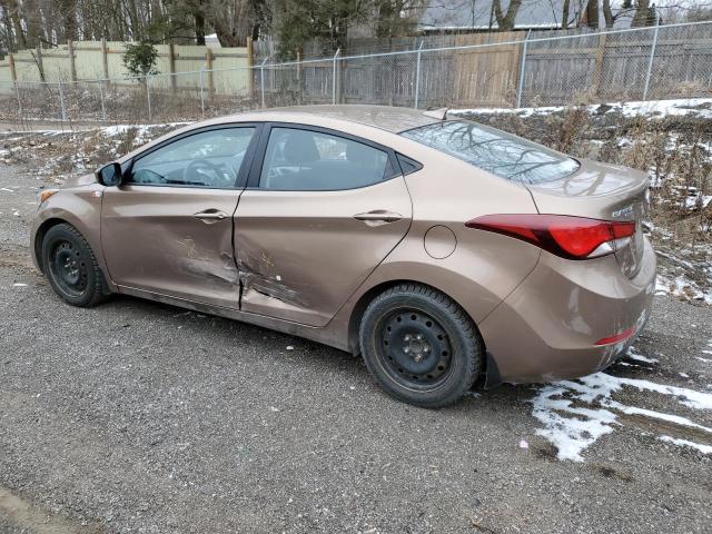 KMHDH4AE3GU551016 - 2016 HYUNDAI ELANTRA SE BROWN photo 2