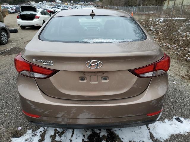 KMHDH4AE3GU551016 - 2016 HYUNDAI ELANTRA SE BROWN photo 6