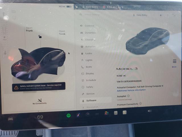 5YJ3E1EA5RF828565 - 2024 TESLA MODEL 3 Grafit fotoğraf 9